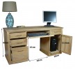 Mobel Oak Twin Pedestal Computer Desk