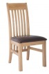 Sina Oak Dining Chair with Leather Seat - Pair