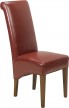 Cuba Sheesham Red Leather Dining Chair - Pair 