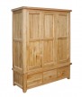 Devon Oak Triple Wardrobe with Drawers