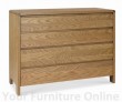 Domino Oak 4 Drawer Chest