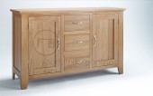 Cambridge Oak Large Sideboard with 2 Doors and 3 Drawers