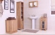 Mobel Oak Large Wall Mounted Bathroom Cabinet