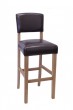 Purbeck Oak Leather Bar Stool - Pair 